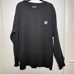 Carhartt  Long Sleeve Working Men's T-Shirt - Black, Size XL Loose Fit